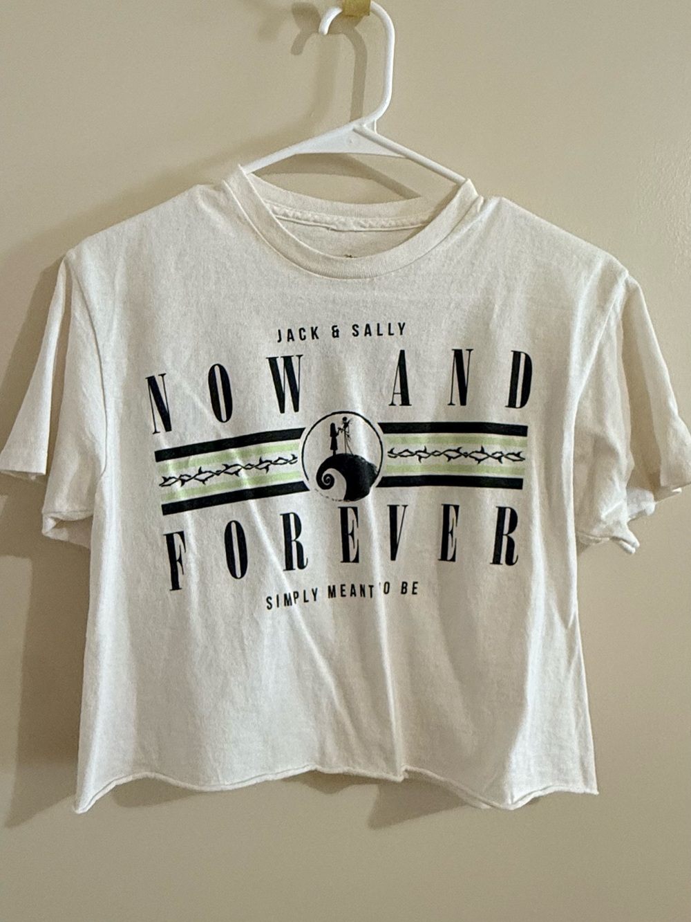 Disney White 'Now And Forever' Jack & Sally Graphic Tee